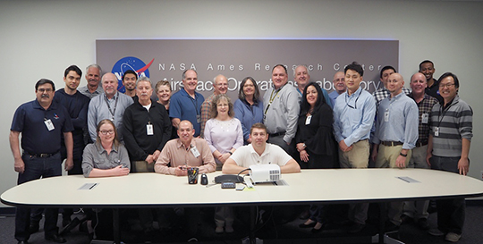 Members of the FAA Flow Evaluation Team (FET), representatives from MITRE Corporation and the AOL IDM team.