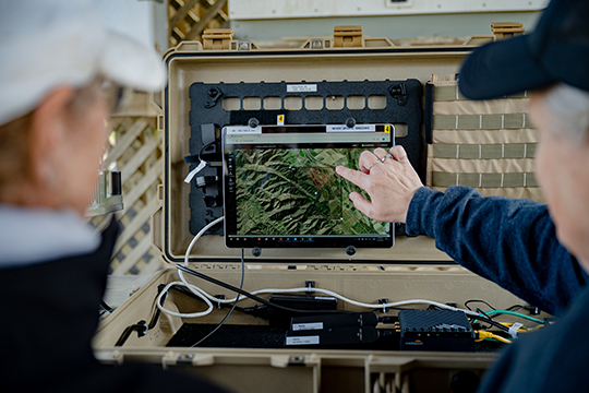 The Portable Airspace Management System (PAMS) in use during a field demonstration of The Advanced Capabilities for Emergency Response Operations (ACERO) project in Salinas, CA