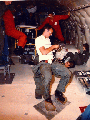 Image of a zero gravity study in a KC-135 aircraft.