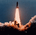 Image of a space shuttle launch.
