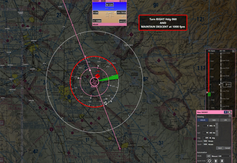 Screenshot of Airborne Collision Avoidance System (ACAS) Xu