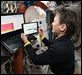Astronaurt Peggy Whitson is using the Human Computer Interaction Group's Playbook Software in the International Space Station (ISS) [click to view image galleries]