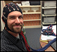 A research subject wearing an EEG cap during a Fatigue Countermeasures Research study [click to view image galleries]